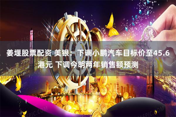 姜堰股票配资 美银：下调小鹏汽车目标价至45.6港元 下调今明两年销售额预测